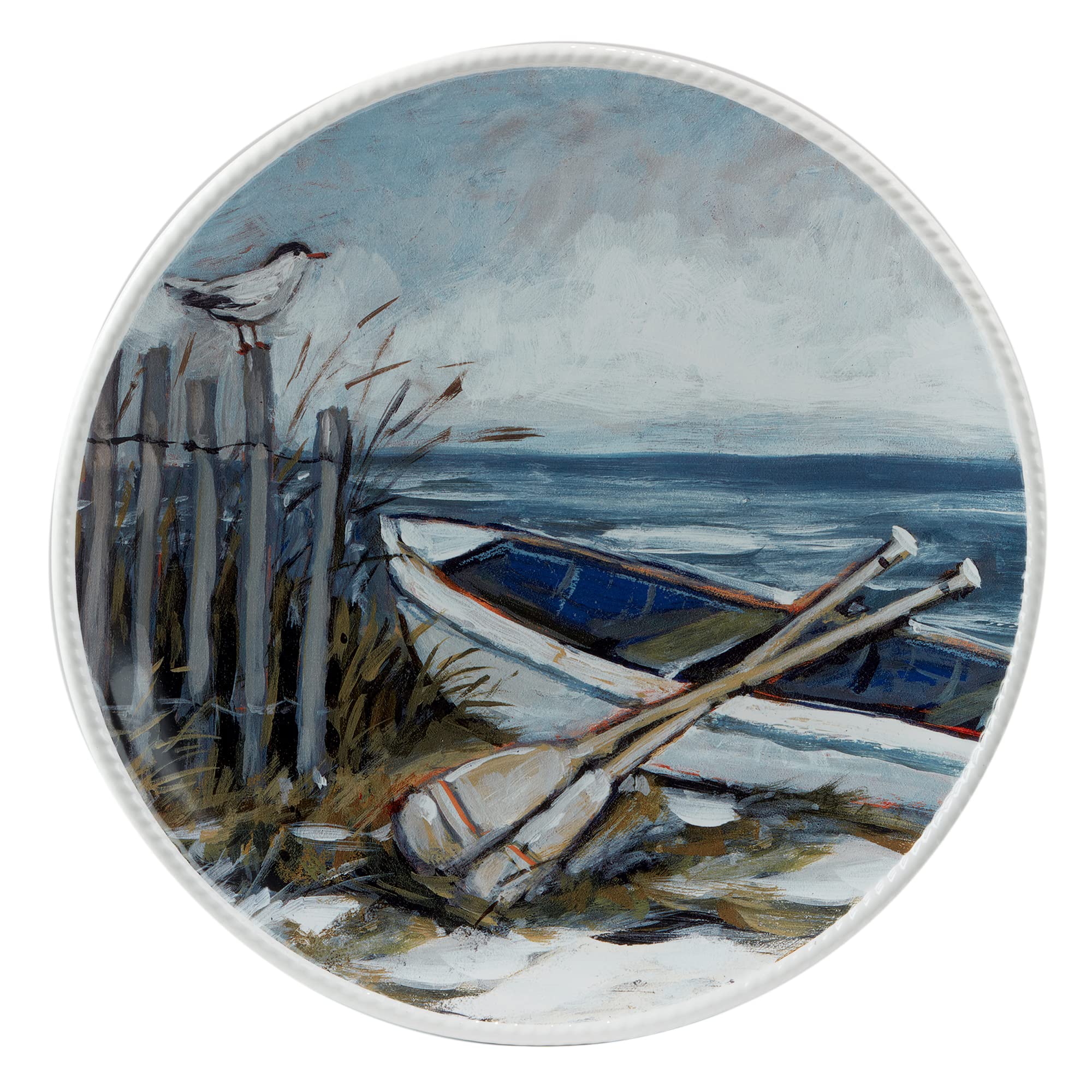 Certified International Shorebirds Round Platter, 12.5" x 12.5" x 1.25"