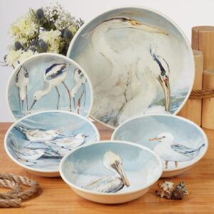 Certified International Shorebirds Round Platter, 12.5" x 12.5" x 1.25"