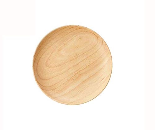 Islandoffer Wood Plate, Wooden Round Tray, Wooden Sushi Soy Dish tray