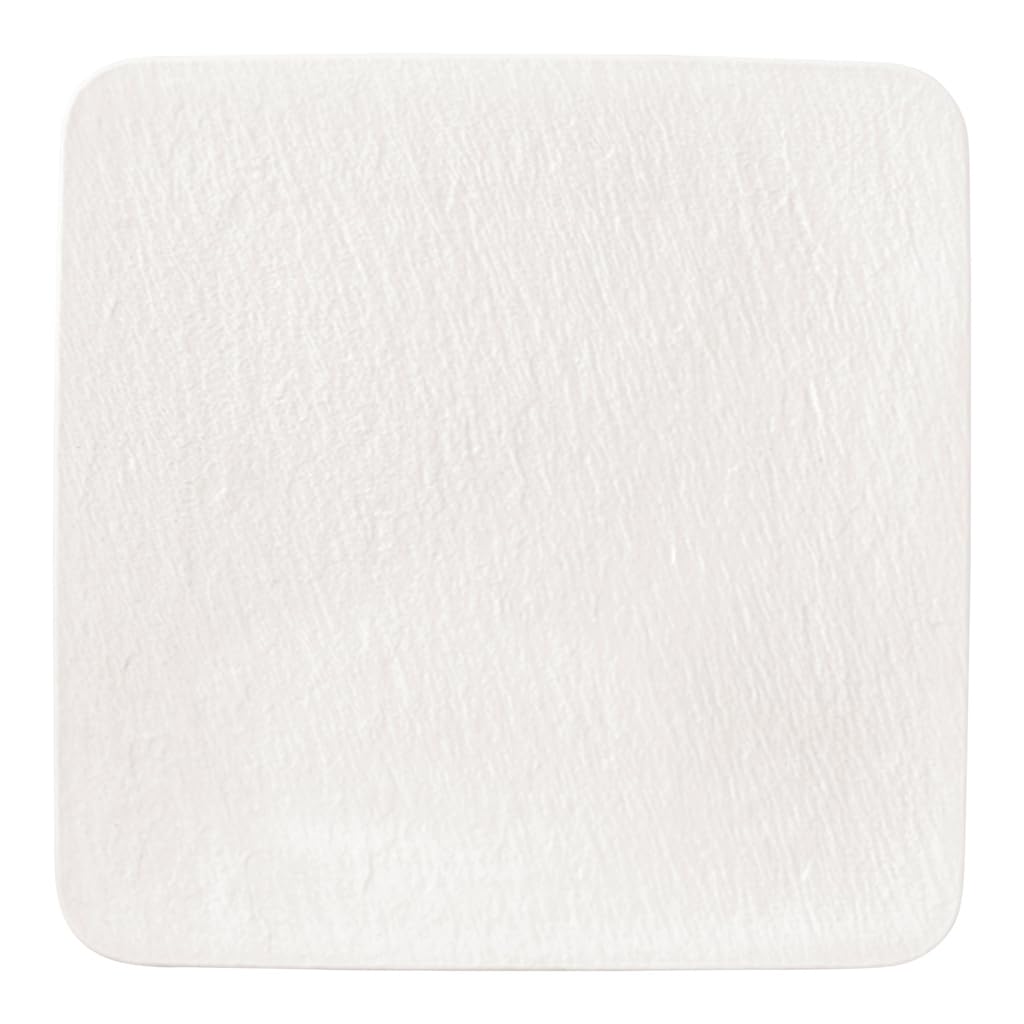 Villeroy & Boch 10-4240-2680 Manufacture Rock Blanc Square/Gourmet Serving, Luxurious Universal Plate Maoffrom Premium Porcelain, Dishwasher Safe, White, 32X32X1,5CM