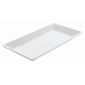 american metalcraft cer19 platters, 16.7" length x 4" width, white