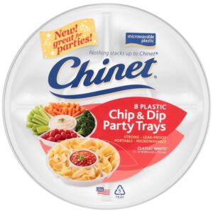 chinet chip and dip party trays, 8 count