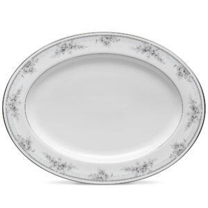 noritake sweet leilani oval platter, 16-inches,white