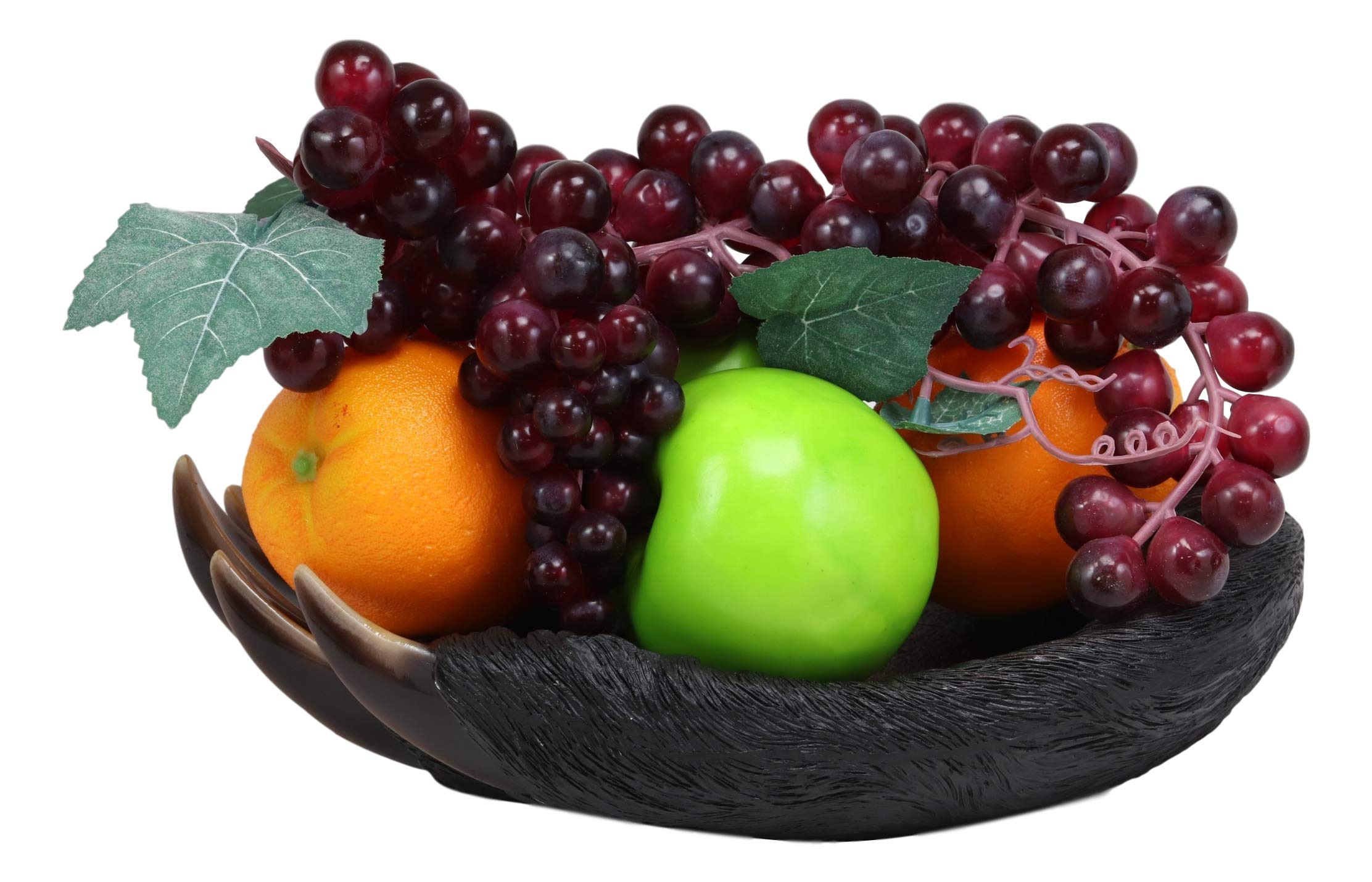 Ebros Rustic Large Long Claws Bear Paw Fruit Platter Serving Bowl Plate 11.5"Wide For Fruits Treats Candies Cookies Tabletop Decor Of Grizzly Bears Black Bears Wildlife Animal Kitchen Dining Accessory