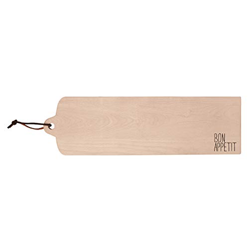 Santa Barbara Design Studio Charcuterie Board Face-to-Face Designs Beech Wood Kitchenware, 21.5" x 7.25", Bon Appetit