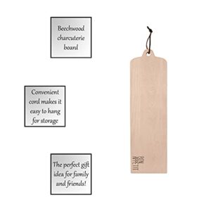 Santa Barbara Design Studio Charcuterie Board Face-to-Face Designs Beech Wood Kitchenware, 21.5" x 7.25", Bon Appetit