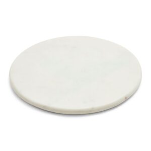 sur la table round marble serving board, 12", white
