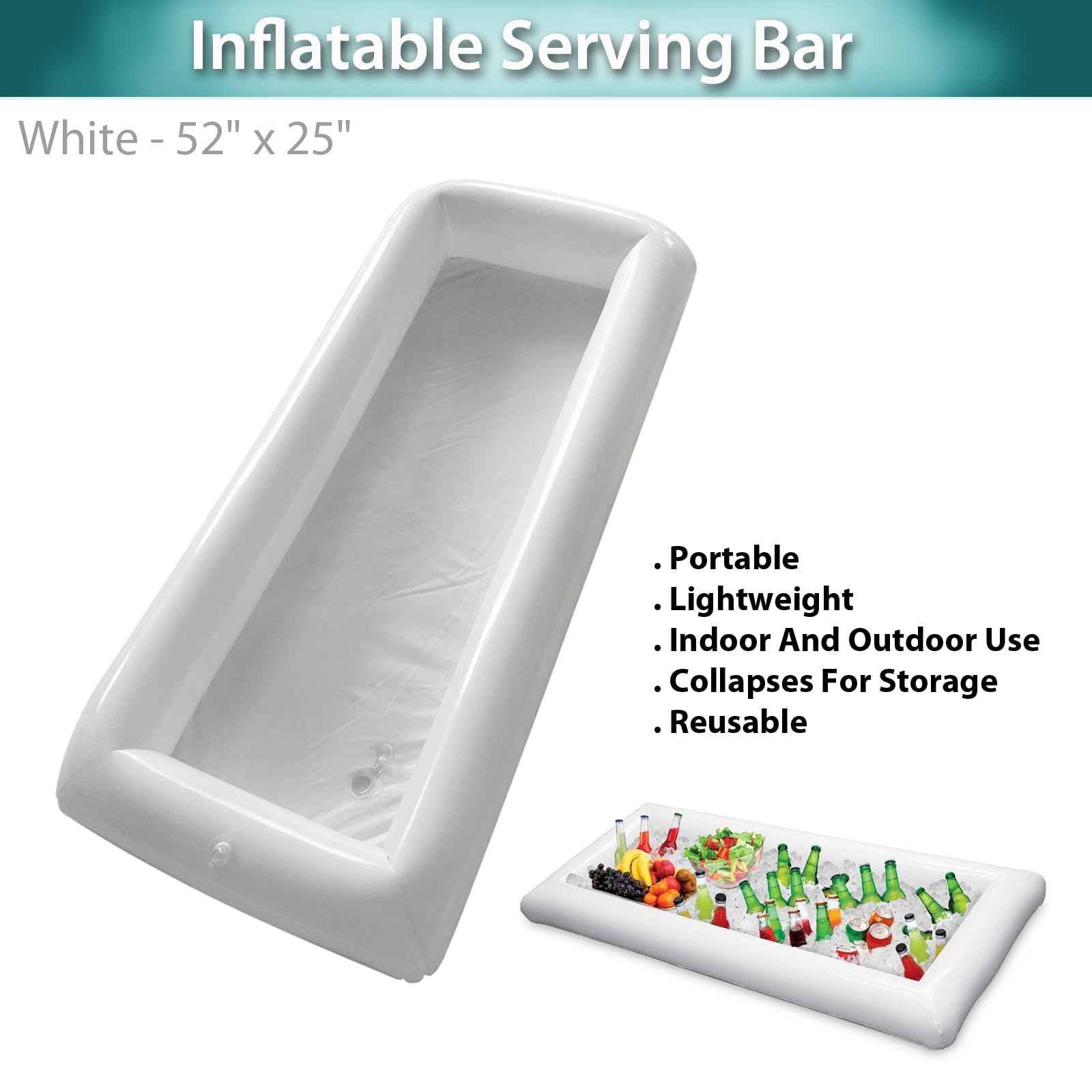 Easier Living Inflatable Serving Bar 52" x 25" x 5.5"