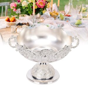 yaogohua European Fruit Plate Tray Trinket Dish Snack Tray Zinc Alloy Bowl Ornaments with Retro Design for Candy Storage Food Serving Tray Apply to Kitchen/Dining Room/Outdoors Party Table Decoration