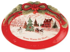 fitz and floyd cookie platters serving plate, medium, multicolored