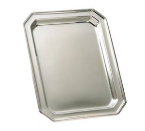 simplicity trays/stainless rectangular tray, 10'' x 7 3/4''