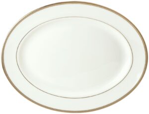 kate spade new york sonora knot 13" oval serving platter, 3.15 lb, white