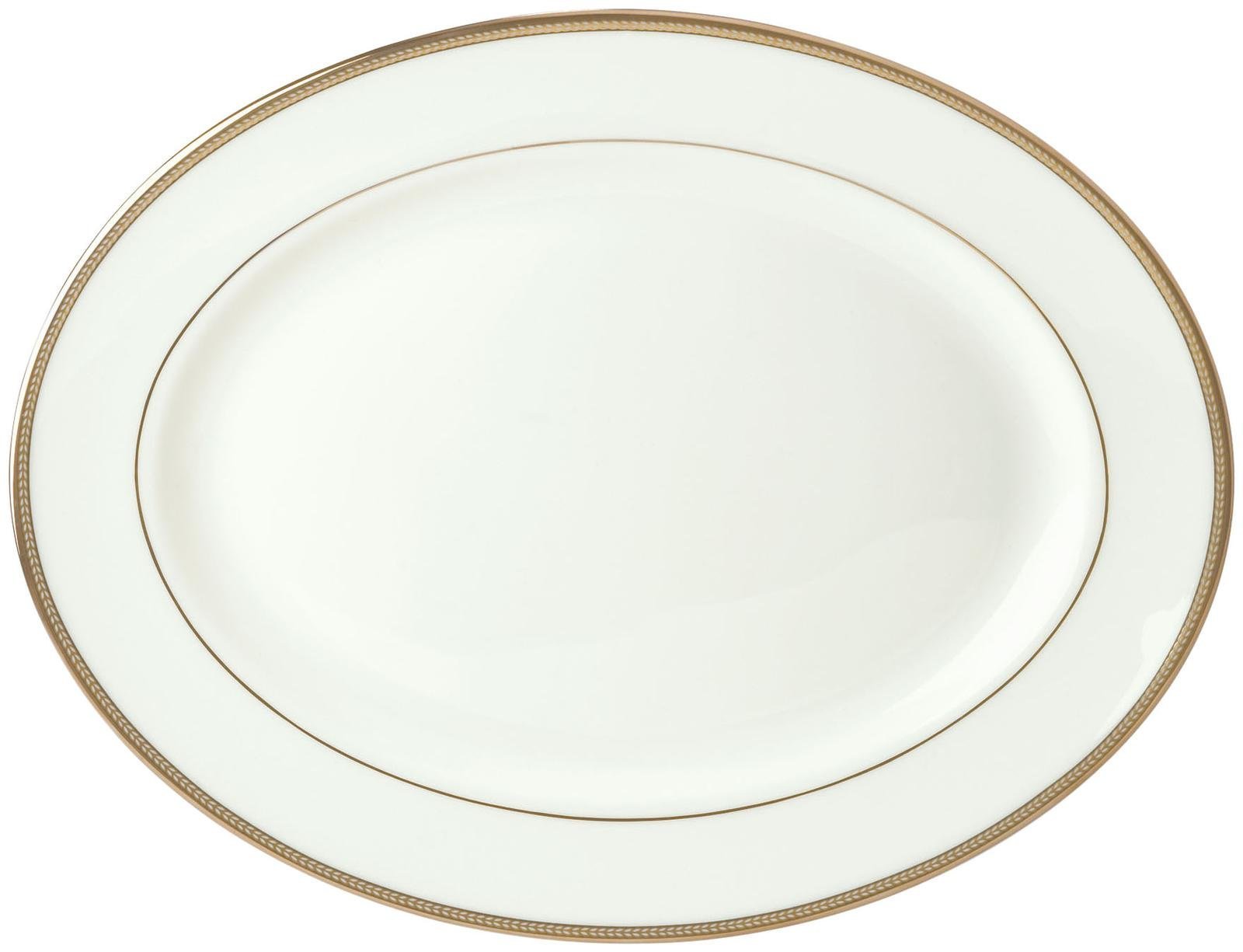 Kate Spade New York Sonora Knot 13" Oval Serving Platter, 3.15 LB, White