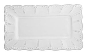 arte italica bella bianca small rectangular platter/serving tray