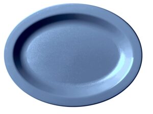 cambro 120cwp401 dinnerware plate oval 12" slate blue case qty 24