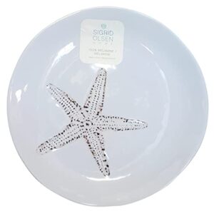sigrid olsen melamine starfish serving platter white 11x11 inch