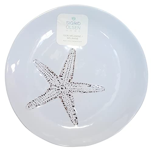 Sigrid Olsen Melamine Starfish Serving Platter White 11x11 inch