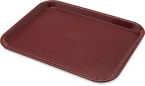 cfs ct101461 cafe standard plastic cafeteria/fast food tray, nsf certified, bpa free, 14" length x 10" width, burgundy (pack of 24)
