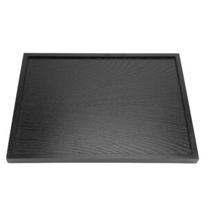 BALITY Rectangular Wood Tray, Decorative Solid Wood Serving Trays Platter Breakfast Tray Ottoman Tray Black Fast Food Tray for Cafe, Teahouse, Restaurant, Hotel(36 X 27cm)