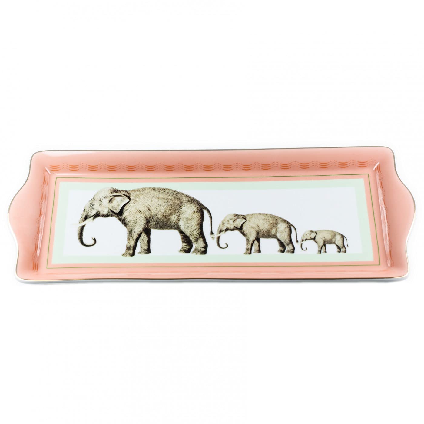 YVONNE ELLEN Vintage Style Sandwich and Cake Plates in Fine Bone China (Elephant Cake Tray)