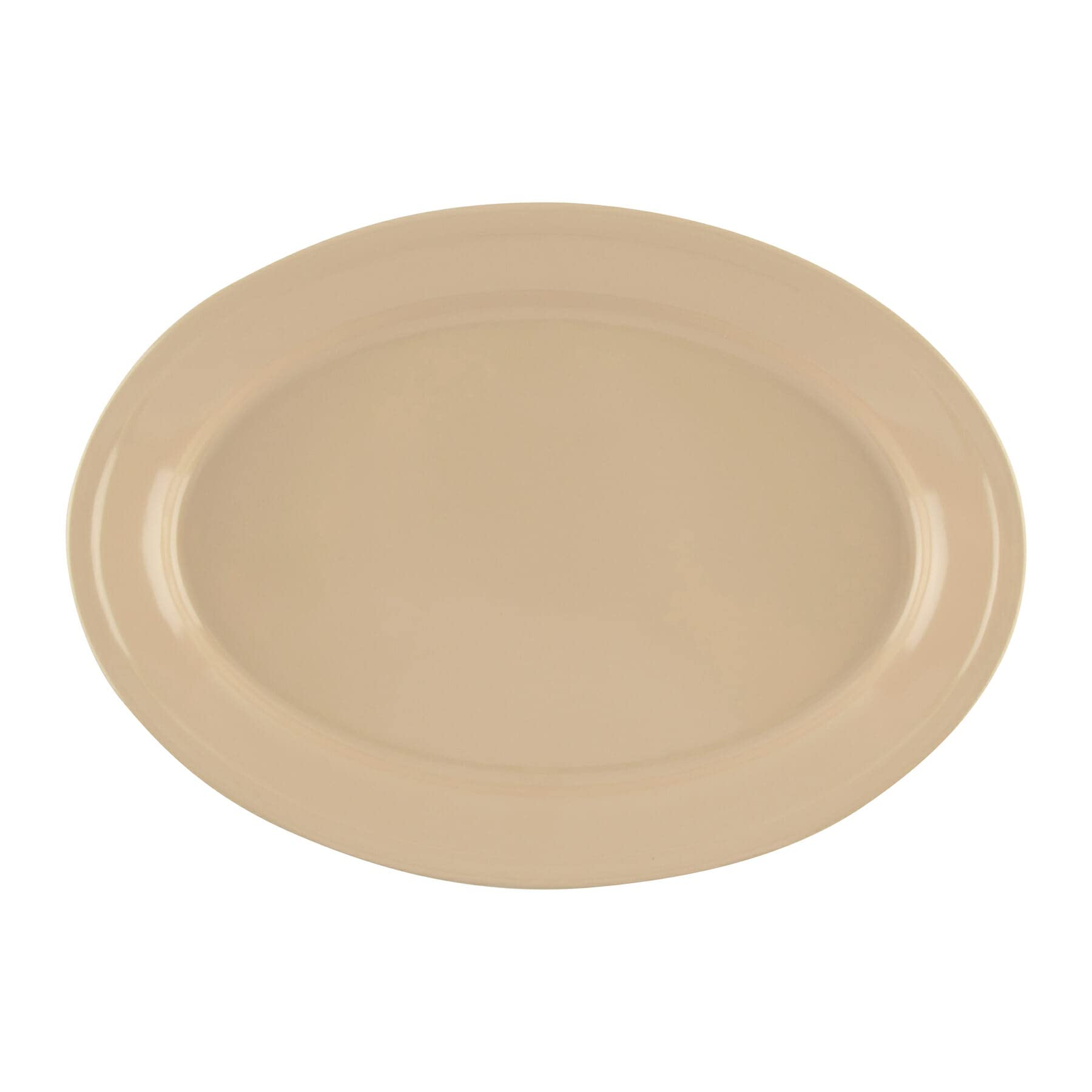 G.E.T. OP-912-T Melamine Oval Serving Platter, 12" x 8.5", Tan (Set of 12)