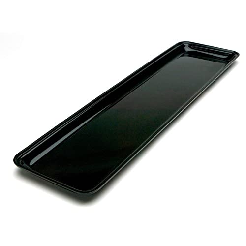 Delfin 30" x 12" x 1" Black Rectangular Market Tray