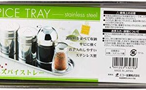 JapanBargain 3080, Japanese Stainless Steel Tray Spices Tray Condiment Tray Camping Food Prep Plate Kid Lunch Dinner Plate Small Baking Sheet Tray Made in Japan, 9.5 x 3.5 inches