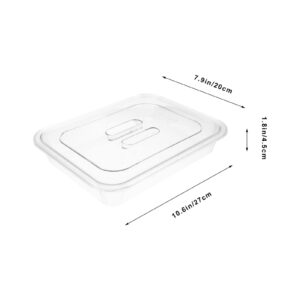 Veemoon Cupcake Containers Plastic Containers Acrylic Clear Appetizer Serving Dish Food Tray with Lid Dessert Holder for Food Buffet Party Catering Cupcake Containers Plastic Containers