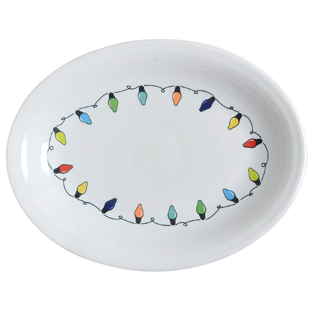 Fiesta Christmas Lights 11" Oval Serving Platter