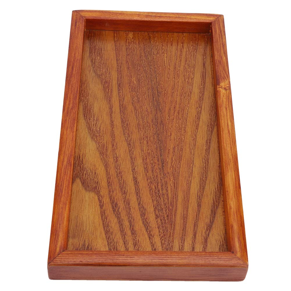 Wooden Tray, Wooden Serving Tray, Rectangle Wooden Tea Tray Serving Table Plate for Tea, Coffee, Snacks, Water Cup, Drinks(2212cm)