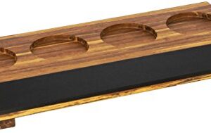 Cal-Mil 2064 Write-On Taster Flights, 12" Width x 6" Depth x 0.5" Height, Crushed Bamboo