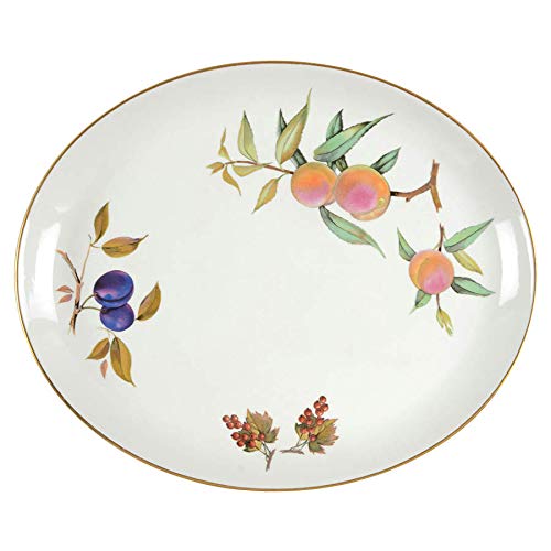 Royal Worcester Evesham Gold Porcelain 15-by-12-inch Oval Platter