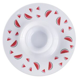 Chip and Dip Platter - Appetizer Serving Tray - Watermelon