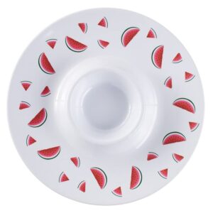 chip and dip platter - appetizer serving tray - watermelon