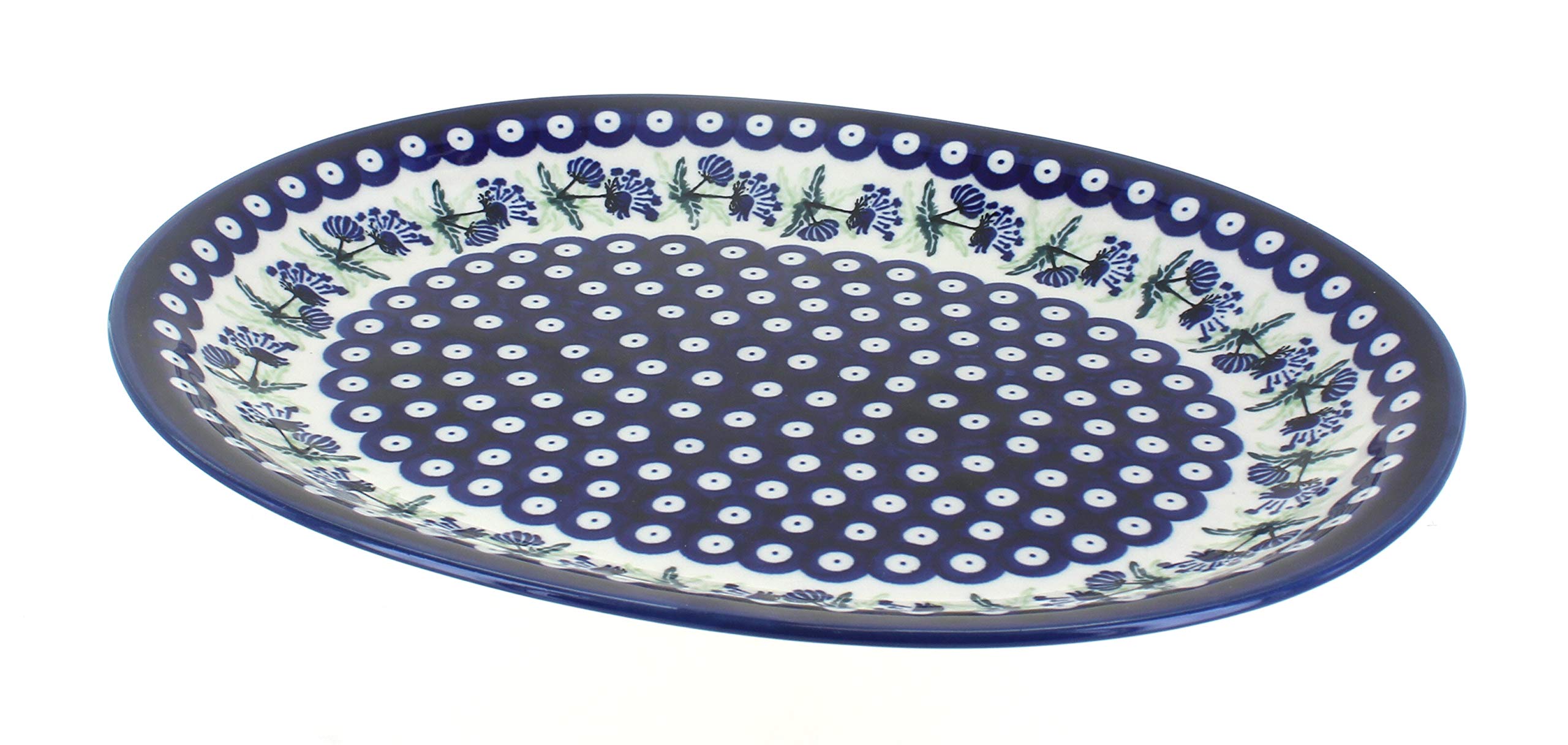 Blue Rose Polish Pottery Sweet Annie Large Serving Platter