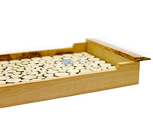 Premium Wood Crafted Steamed Beech Wooden Serving Tray | Kitchen Decor Food Cart | Nautical Gifts | Nagina International