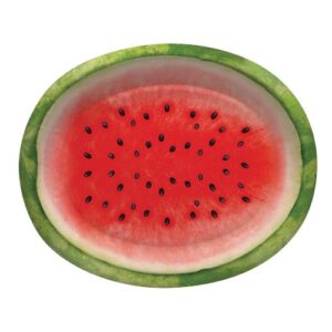 creative converting 8 count paper oval platters, juicy watermelon