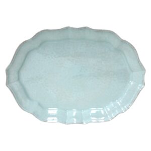 casafina ceramic stoneware 18'' oval platter - impressions collection, robin's egg blue | microwave, dishwasher, oven & freezer safe dinnerware | food safe glazing | restaurant quality serveware