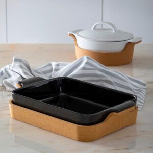 Casafina Ensemble Oval Covered Casserole with Cork Tray