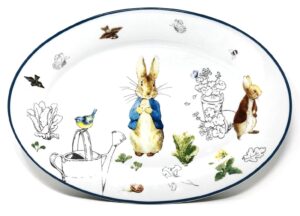designware easter peter & benjamin rabbit heavy porcelain china platter (9.5 inches x 13.75 inches)