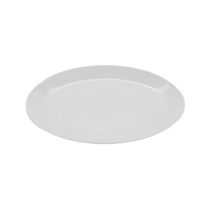 g.e.t. op-1411-aw american white 14" x 10.75" oval coupe platter, large (pack of 12)
