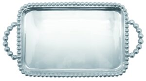 mariposa pearled service tray, medium