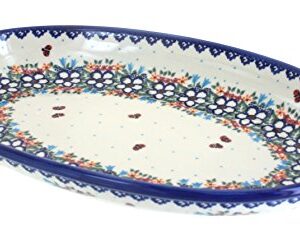 Blue Rose Polish Pottery Scarlett Oval Platter