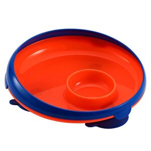 the first years inside scoop dip plate, orange/blue