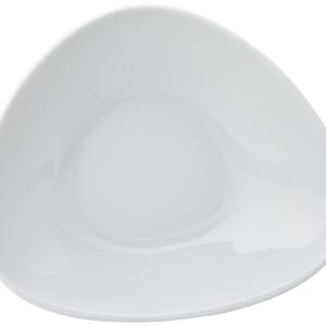 Alessi Colombina 5-3/4-Inch by 5-Inch by 10-1/4-Inch Serving Bowl shallow, White Porcelain, Set of 6