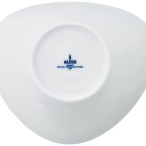 Alessi Colombina 5-3/4-Inch by 5-Inch by 10-1/4-Inch Serving Bowl shallow, White Porcelain, Set of 6