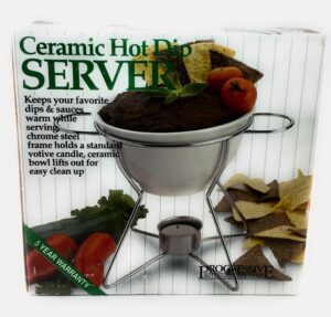 hot dip ceramic bowl server 2 cup by progressive international corp new