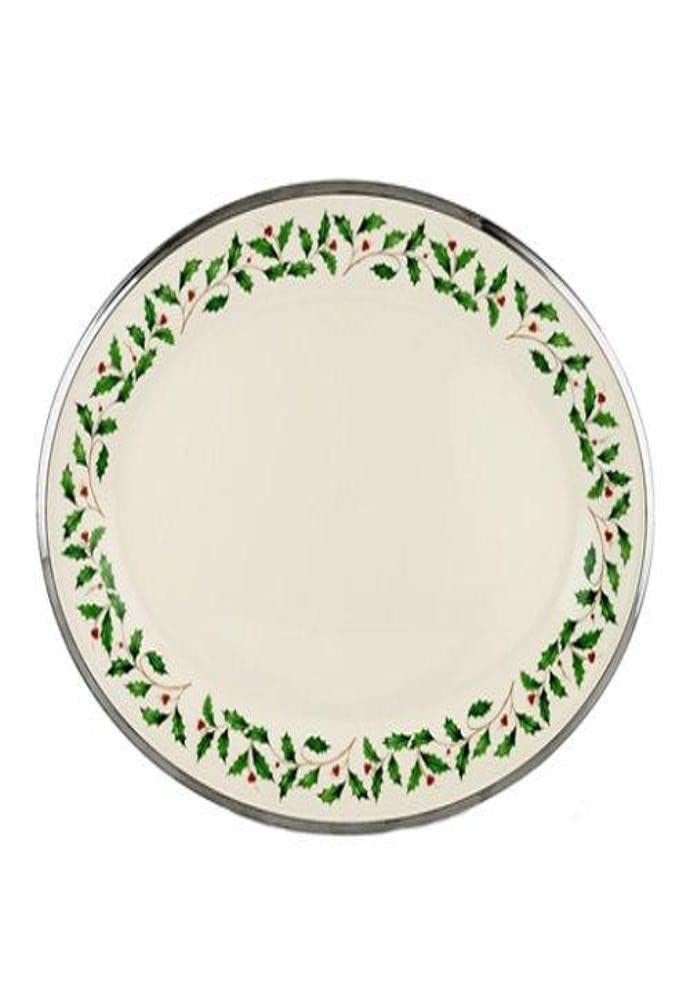 Lenox Holiday Platinum Ivory China 16 Oval Platter