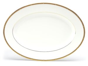 noritake rochelle gold oval platter, 16-inches