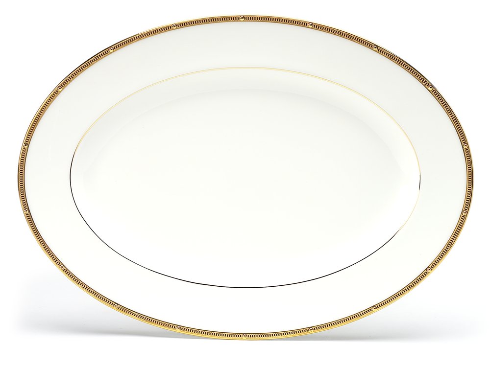 Noritake Rochelle Gold Oval Platter, 16-inches